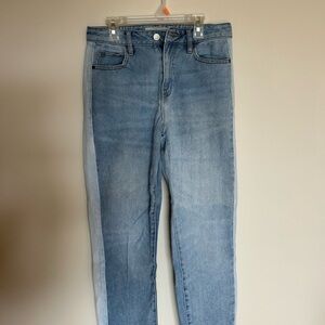 PacSun Two-Tone Light Blue Mom Jeans